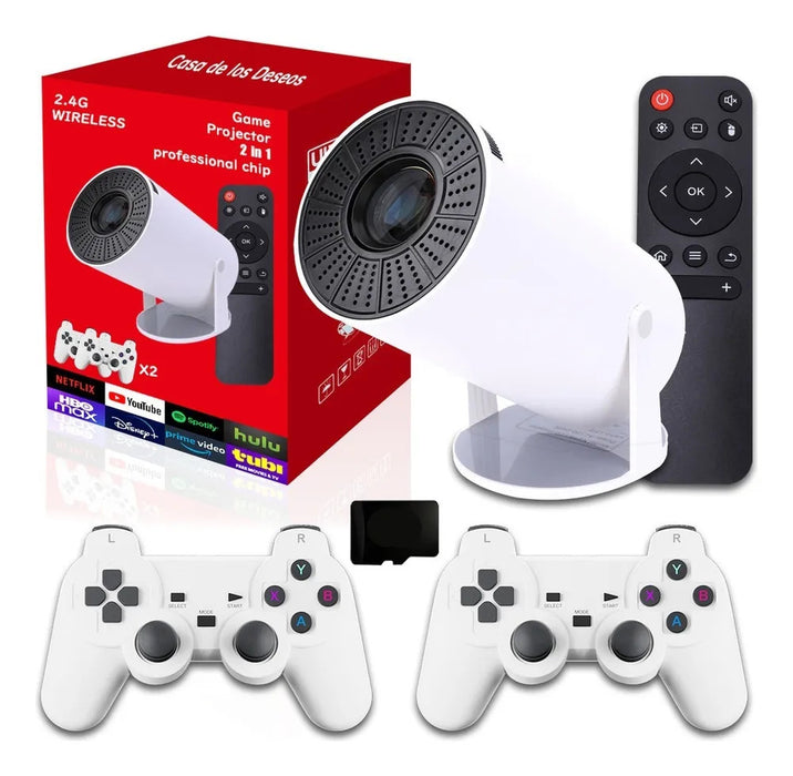 PROYECTOR WIFI PORTATIL MINI SMAR 4K PROYECTOR PARA JUEGOS BLANCO GRADO B