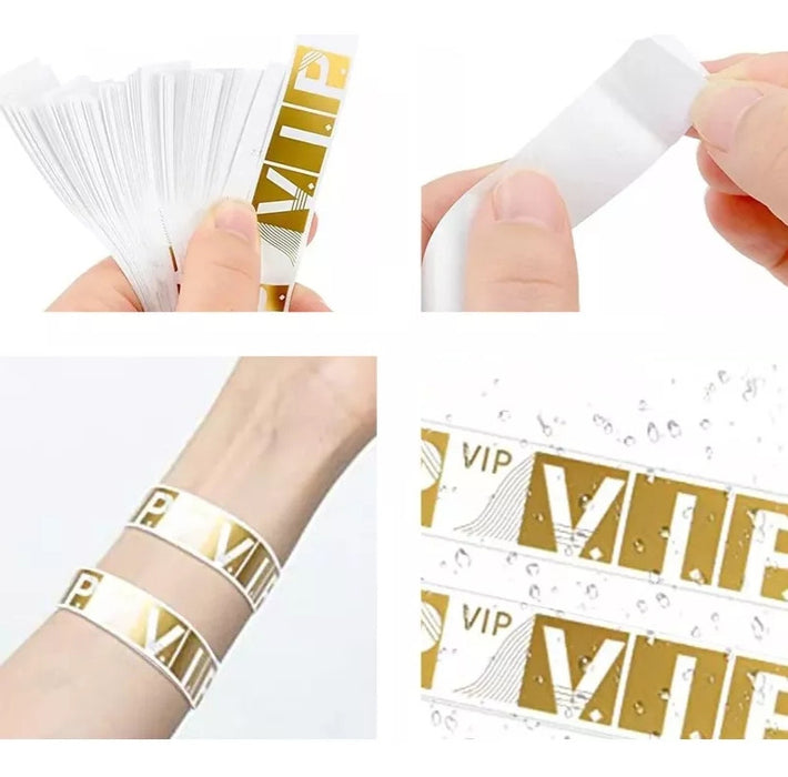 PULSERAS VIP DE PAPEL PARA EVENTOS