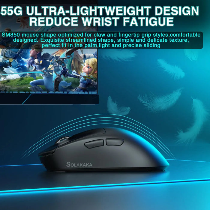 RATON INALAMBRICO PARA JUGADORES SOLAKAKA SM850