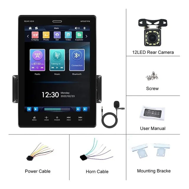 CARPLAY 1DIN CON PANTALLA VERTICAL 9.5''