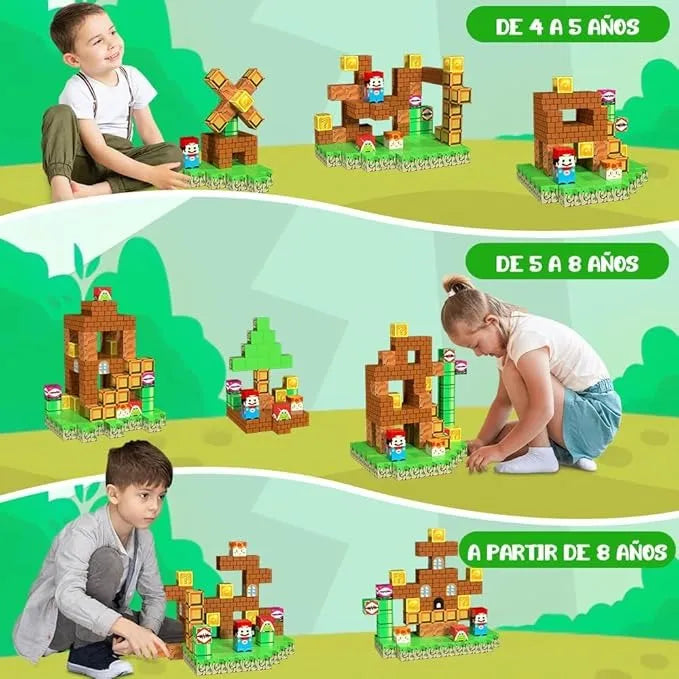 Mi Mundo Juguete Magnético Bloques De Construcción 144 Pcs El Mundo De Los Bloques Magnéticos