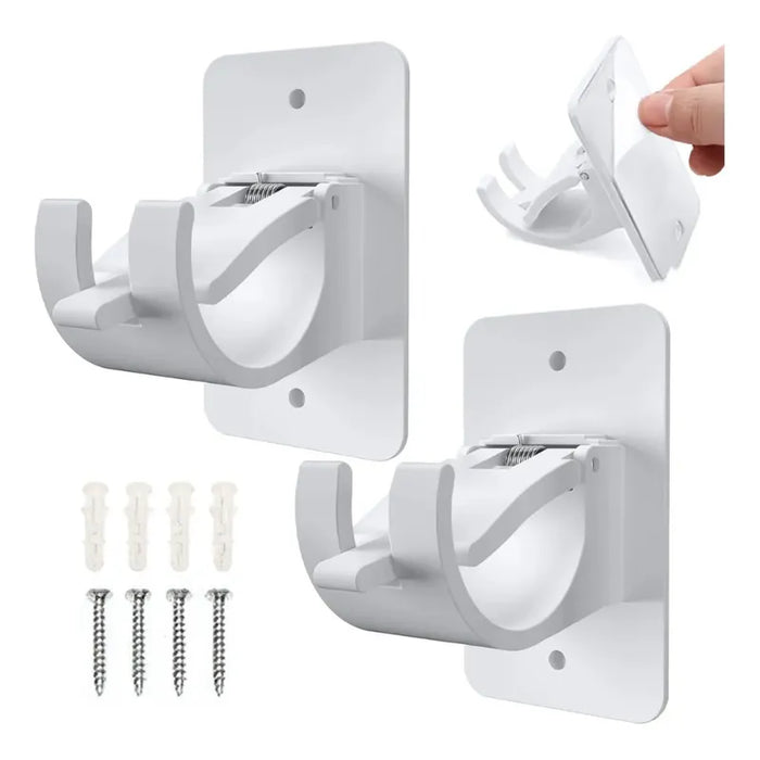 2pcs Soportes Barra Cortina Adhesivos Cortinas Sin Taladro 3586