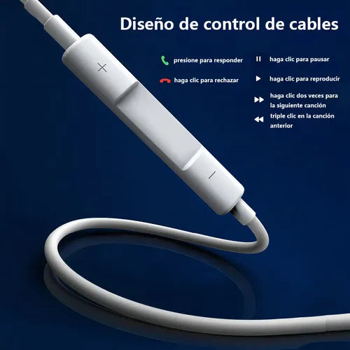 Audífonos Tipo C Cable Manos Libres Para Samsung Para Huawei