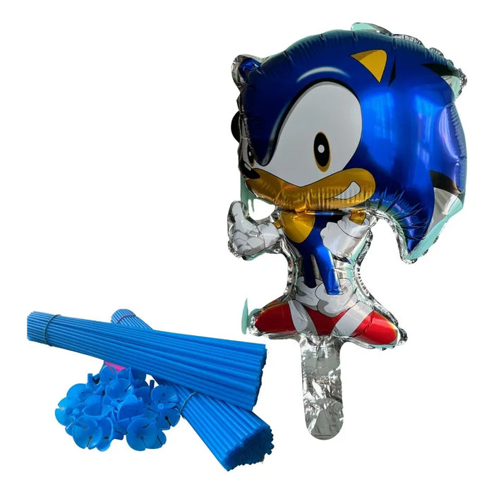 12 pzas. globos sonic fiestas cumpleaños decoración 40 cm.