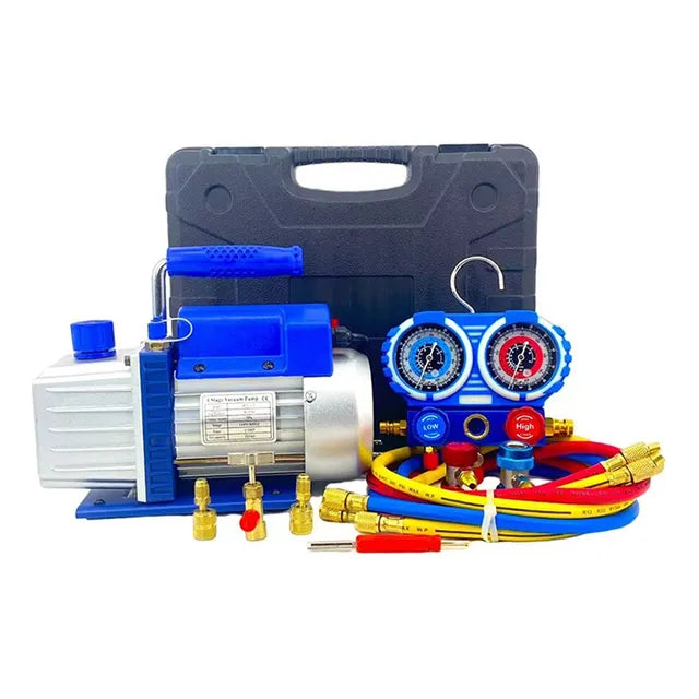 4cfm 1/3hp Bomba De Vaci­o + Manometro R134a/r22/r410a/r404a