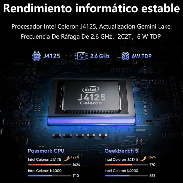 Laptop Gunfrose Mallbook 15.6 Intel Celeron 8gb De Ram 256gb Ssd 4k Win 11 Pro Color Negro 15.6 1