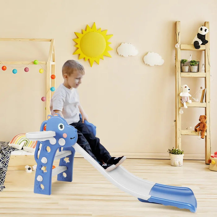 TOBOGAN BEBE RESBALADILLA INFANTIL CON CANASTA DE BALONCESTO
