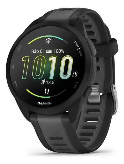 Reloj Garmin Forerunner 165 Amoled Black/slate 43mm Caja Bisel Negro GRADO B