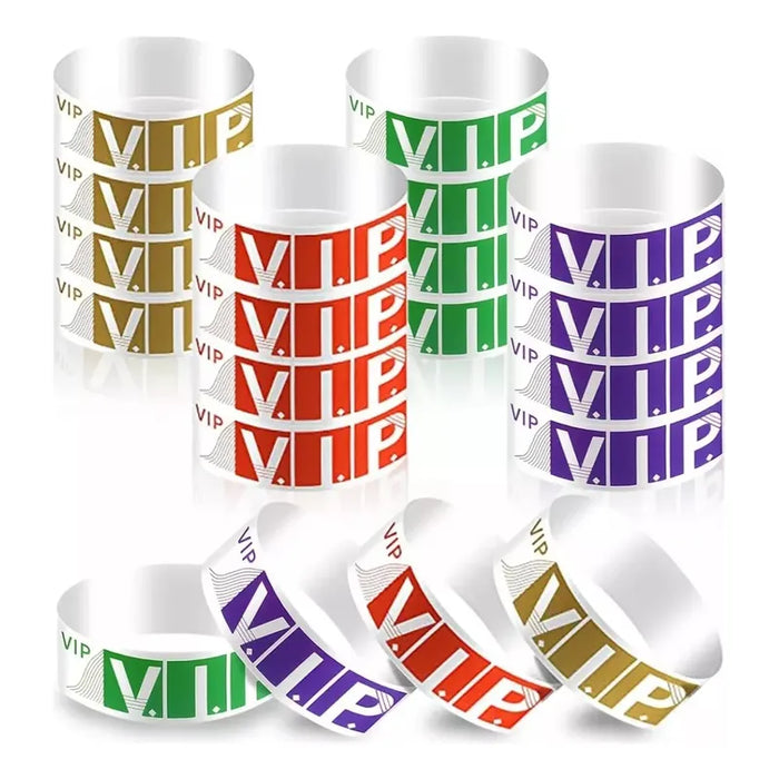 PULSERAS VIP DE PAPEL PARA EVENTOS