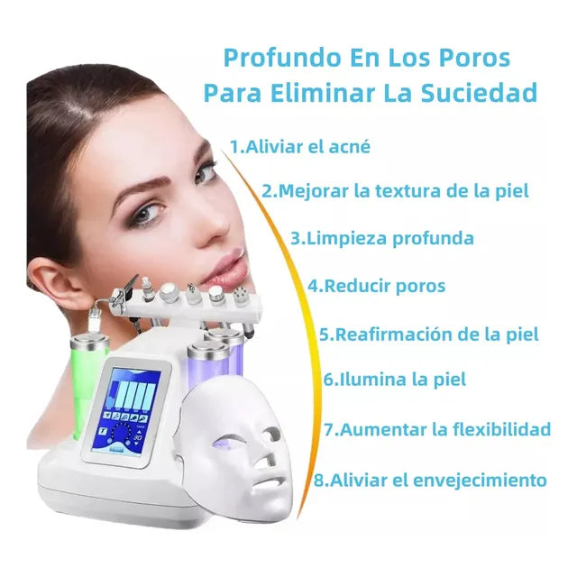 7 En 1 Maquina Facial Led Instruments De Beauty De Oxi­geno