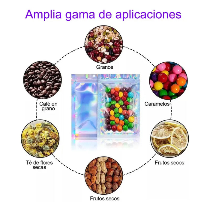 Bolsa De almacenamiento Láser Bolsa A Prueba De Olores 200pzs Transparente 15 Cm X 10 Cm Grado A