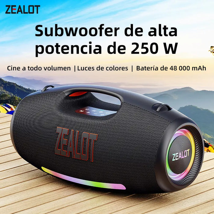 BOCINA BLUETOOTH PORTÁTIL ZEALOT S89 250W CON SUBWOOFER GRADO A