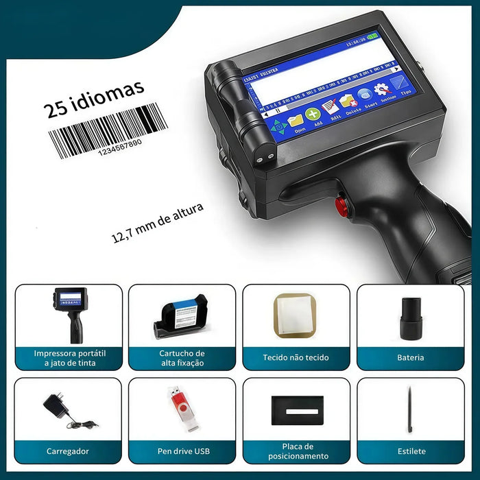 Codificadora Loteadora Inkjet Impresora Manual Generador Qr GRADO B