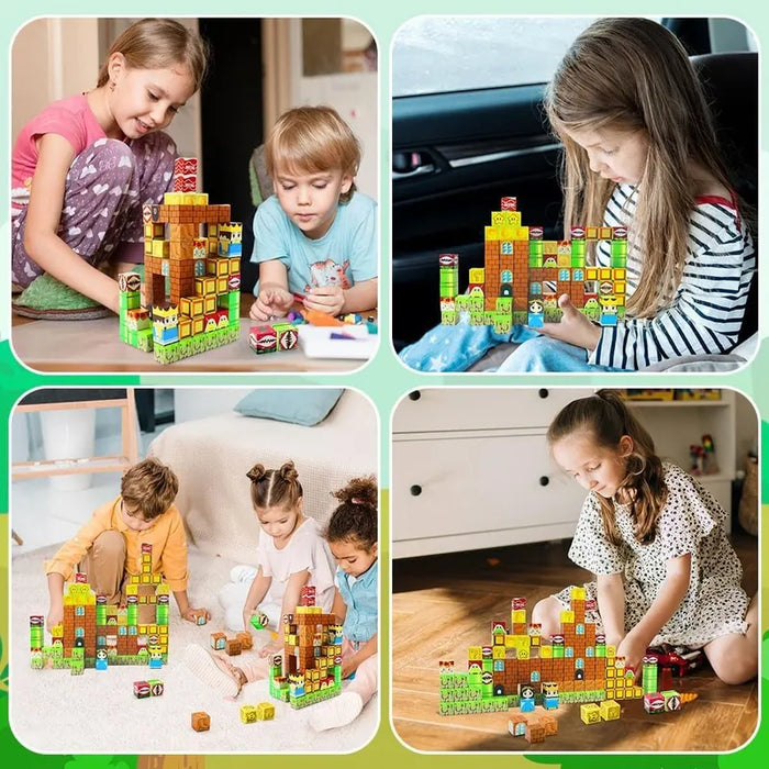 Mi Mundo Juguete Magnético Bloques De Construcción 144 Pcs El Mundo De Los Bloques Magnéticos