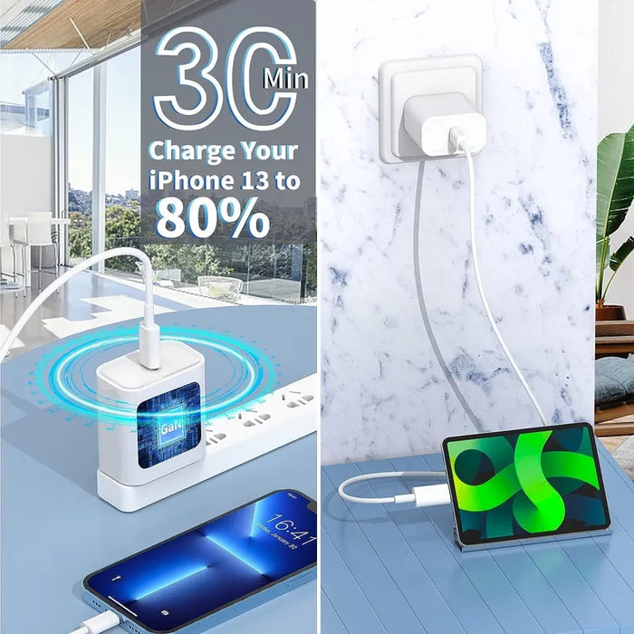 Cargador Carga Rápida Lightning a Tipo C OEM Grado A