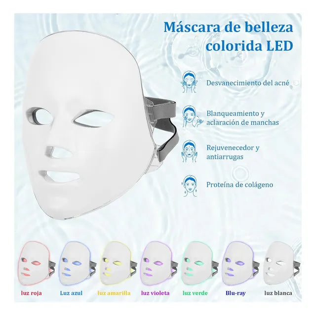 7 En 1 Maquina Facial Led Instruments De Beauty De Oxi­geno