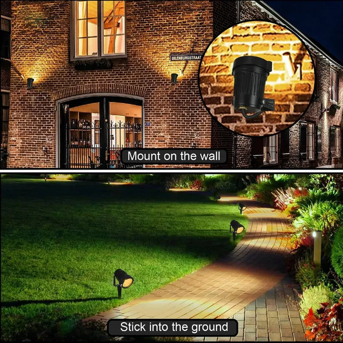 PAQUETE 10 LAMPARAS DIRIGIBLE CON ESTACA EXTERIORES Y JARDIN GRADO A