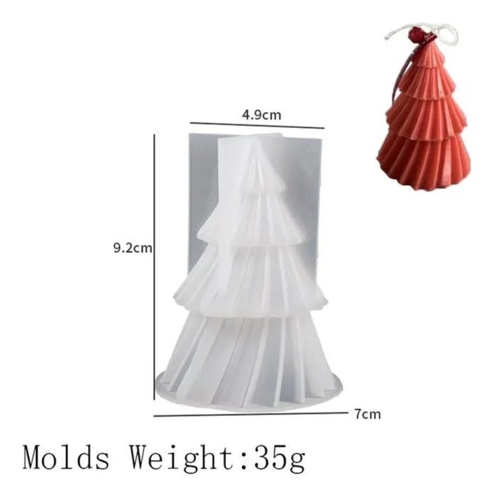 molde silicÃ£Â³n arbol navidad pino vela adorno navideÃ£Â±o regalo 521