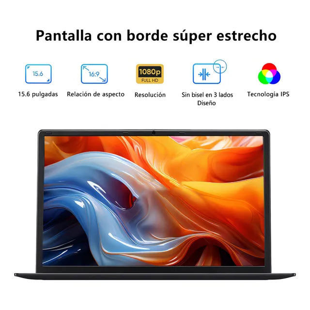 Laptop Gunfrose Mallbook 15.6 Intel Celeron 8gb De Ram 256gb Ssd 4k Win 11 Pro Color Negro 15.6 1