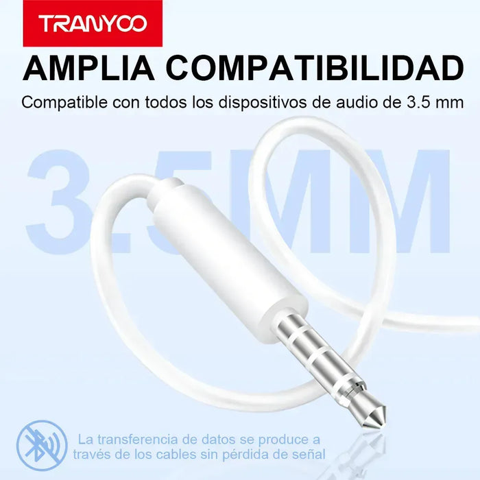 AUDÍFONOS ALAMBRICOS 3.5MM IN EAR MANOS LIBRES CON MICRÓFONO BLANCO