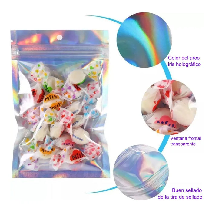 Bolsa De almacenamiento Láser Bolsa A Prueba De Olores 200pzs Transparente 15 Cm X 10 Cm Grado A