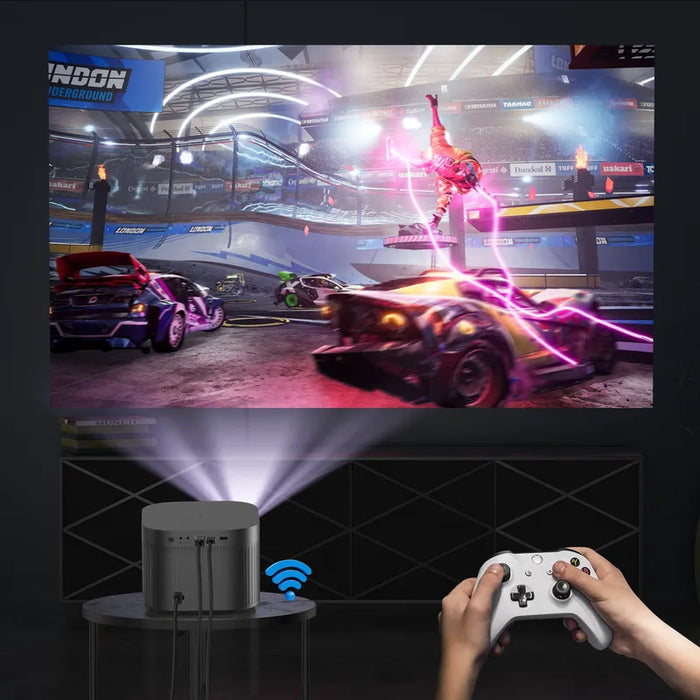 Proyector Mini Goojodoq P1 14000lm Gris 127/220v Gris GRADO A