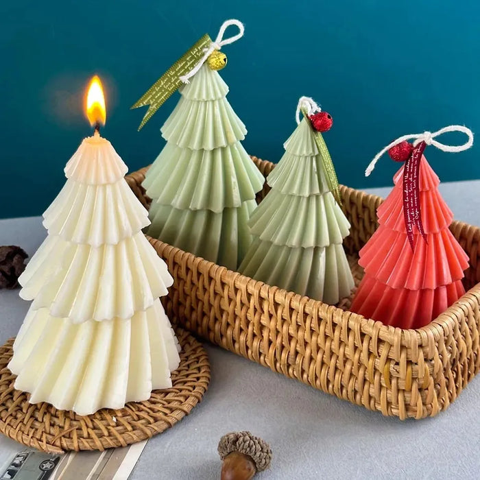 molde silicÃ£Â³n arbol navidad pino vela adorno navideÃ£Â±o regalo 521