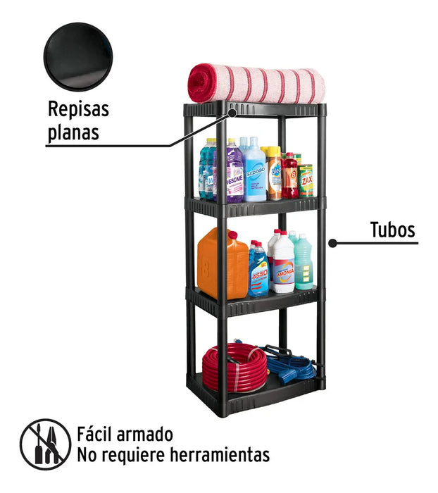 ESTANTE PLASTICO PARA HERRAMIENTAS PRETUL 4 NIVELES GRADO B