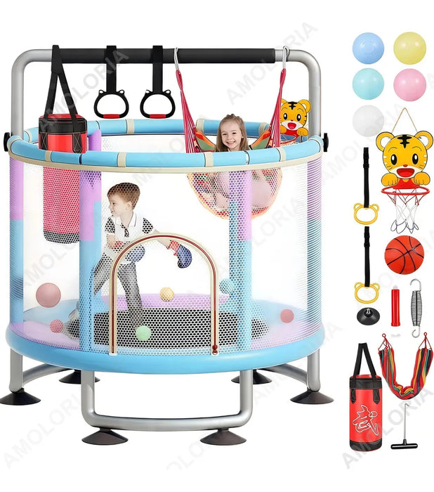 Trampolin Para Niños Tumbling Resortes Red Seguridad