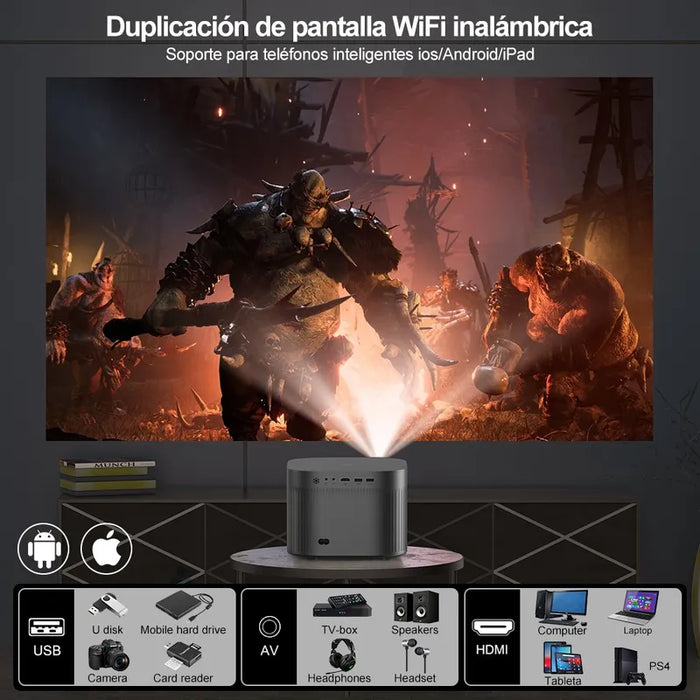 Proyector Mini Goojodoq P1 14000lm Gris 127/220v Gris GRADO A