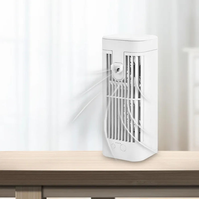 VENTILADOR DE AIRE ACONDICIONADO PORTATIL 2400MAH+LUZ