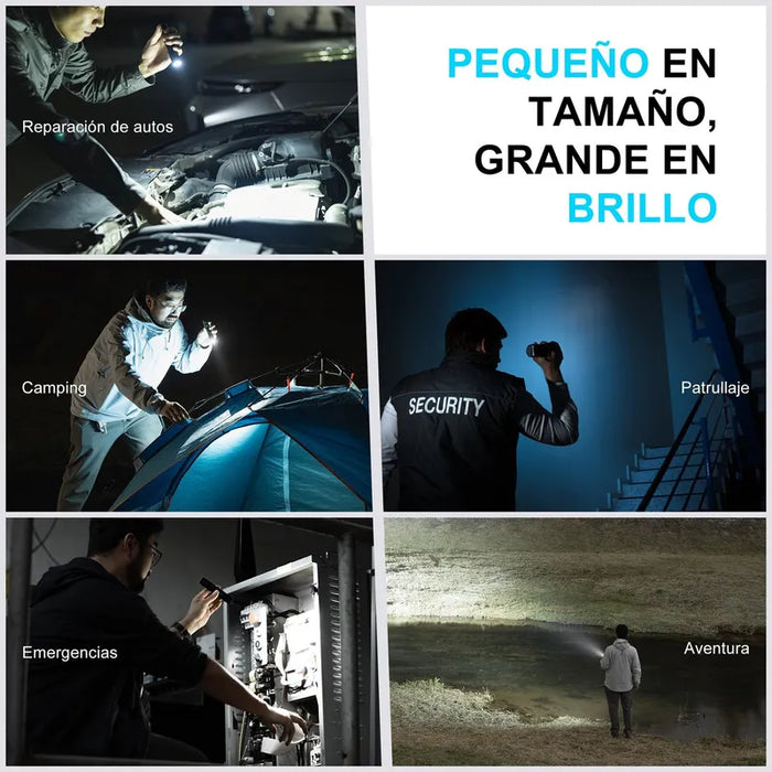 Linterna Wuben C3 recargable impermeable 1200 lúmenes Grado A