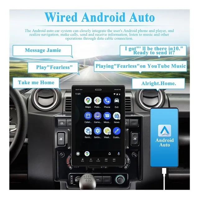 CARPLAY 1DIN CON PANTALLA VERTICAL 9.5''
