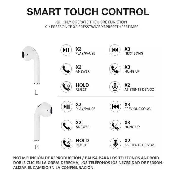 Auriculares Inalámbricos Pro5 Compatibles Con iPhone Android Grado A