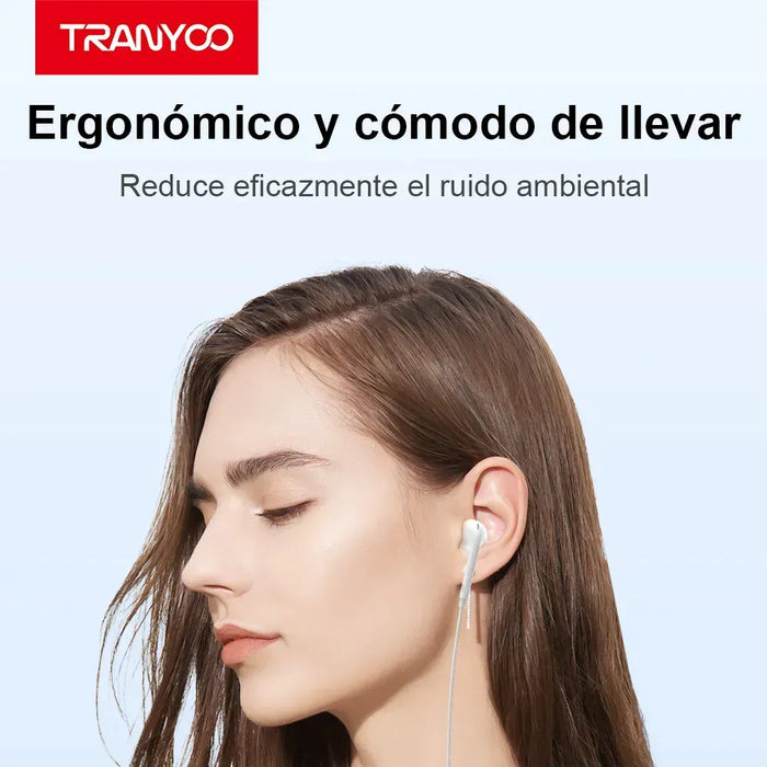 AUDÍFONOS ALAMBRICOS 3.5MM IN EAR MANOS LIBRES CON MICRÓFONO BLANCO