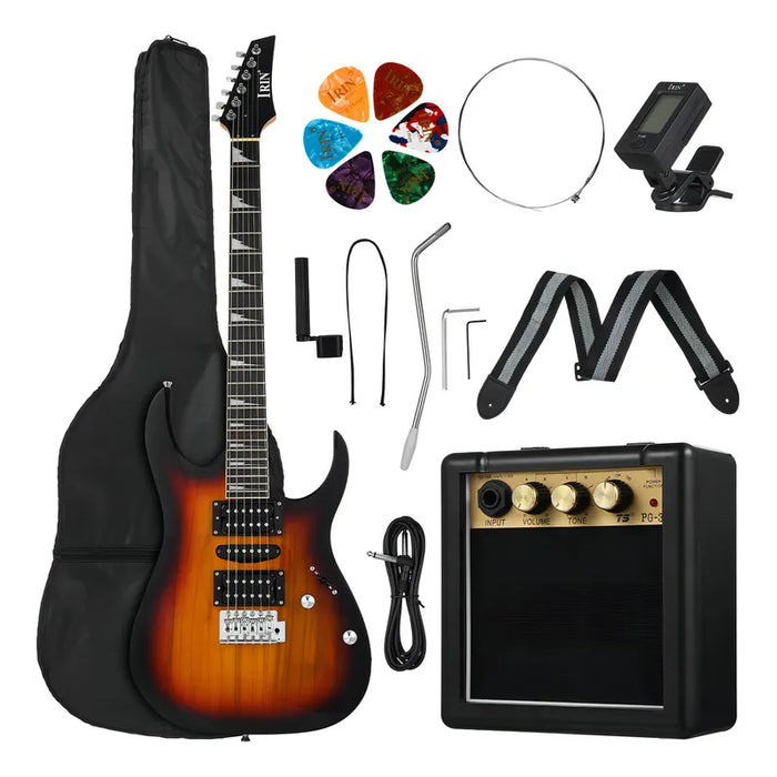 GUITARRA ELÉCTRICA CON AMPLIFICADOR Y ACCESORIOS 38.4 PULGA GRADO B