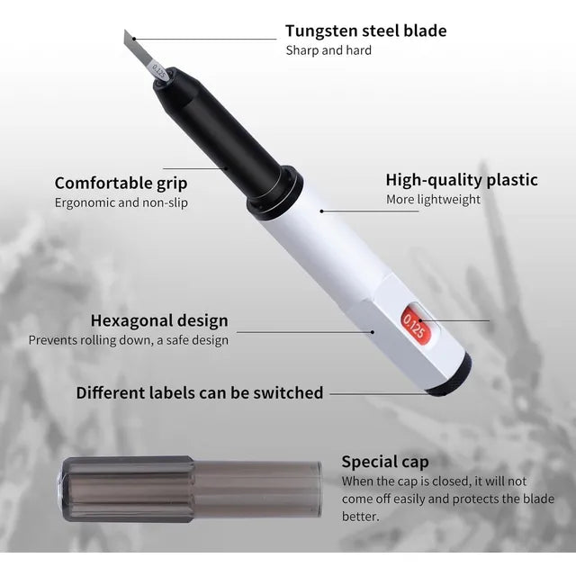 Cuchillo De Grabado Con Hoja De Acero Al Tungsteno De0,125mm Grado A
