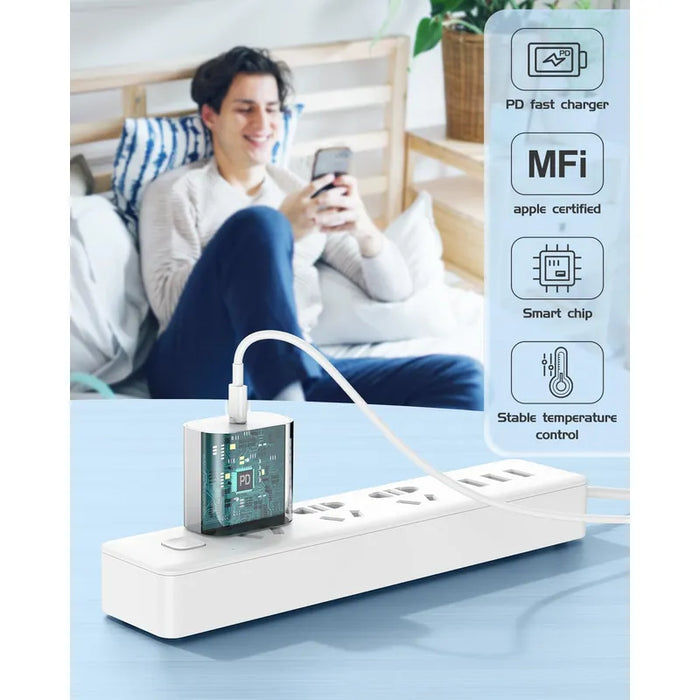 Cargador Carga Rápida Lightning a Tipo C OEM Grado A