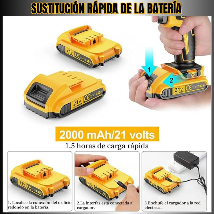 JUEGO DE HERRAMIENTAS PARA TALADRO ELECTRICO 74 PIEZAS GRADO A