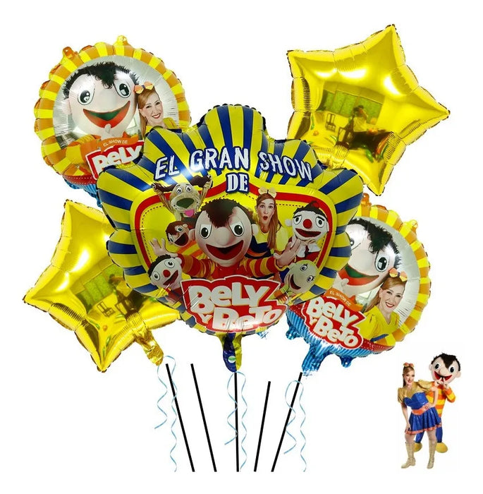Kit Fiesta Bely Y Beto De Globos De Cumpleaños Infantil