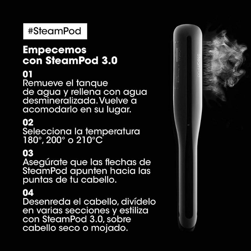 Plancha De Vapor Para Alaciar Cabello Steampod 3.0 L'oréal - TiendaKomet México