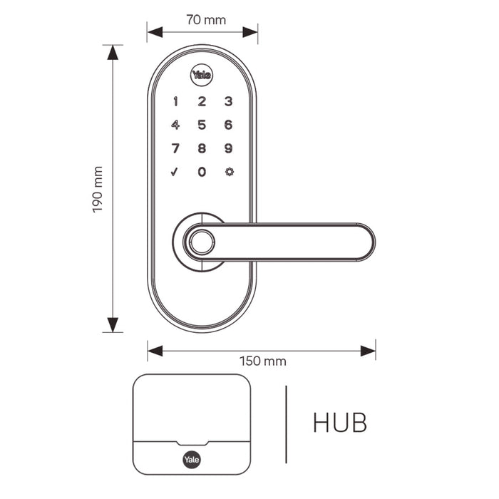 KIT CERRADURA ELECTRICA YALE YMC420 CON HUB Y MODULO GRADO A