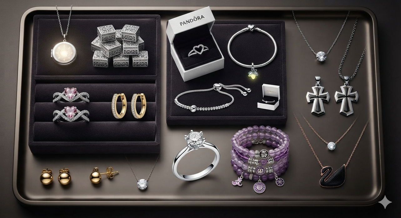 LOTE DE 15 PIEZAS DE JOYERIA IDEAL PARA REVENDER GRADO B