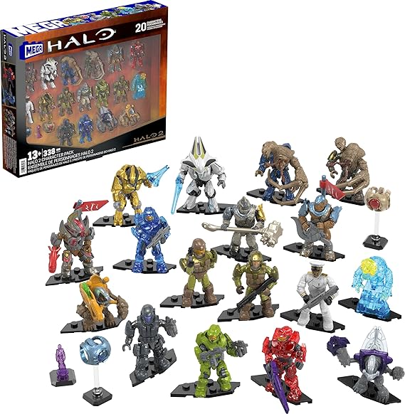 MEGA HALO JUGUETE DE CONSTRUCCIÓN PAQUETE DE 20 PERSONAJES HALO 2 GRADO A
