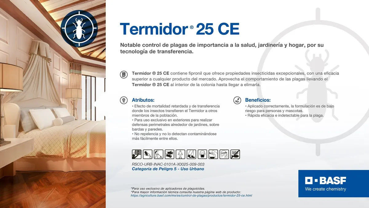 insecticida termidor duo 250ml alfacipermetrina + fipronil 1511 GRADO B