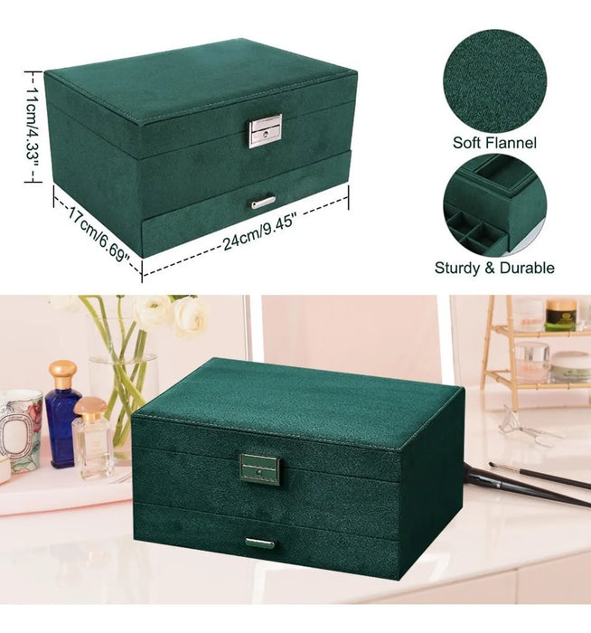 CAJAS PARA JOYERIA FRANELA ORGANIZADOR DE JOYAS  3 CAPAS GRADO  B