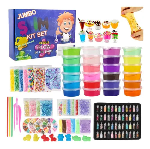 Set Bricolaje Para Hacer Slime 120 Piezas, 24 Colores Grado B