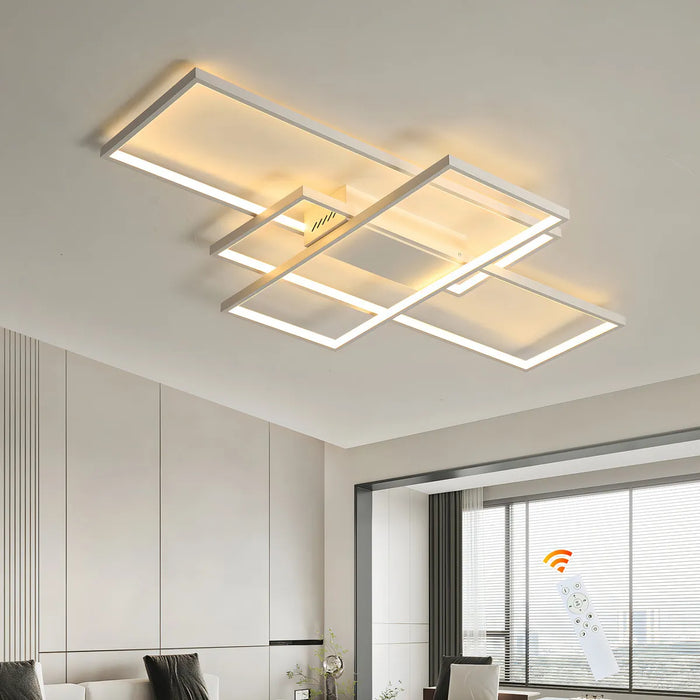 MODERNA LÃ¡MPARA DE TECHO LED DECORATIVE SALA DE 70W ACRILICO BLANCO 110CM GRADO B