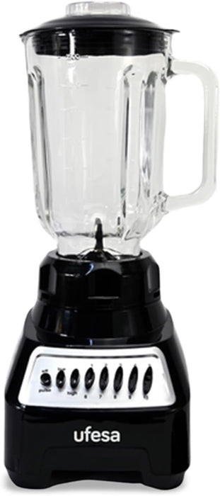 Licuadora Malaga Ufesa Vidrio Negra. 1.5 Litros. 600 Watts. Color Negro Grado B