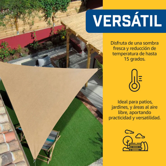 Malla Sombra 4x4x4 Mts 90% Toldo Velaria Reforzada Argollas 1 GRADO B